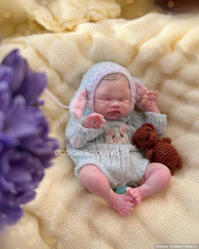Миниатюрная кукла младенец Аркаша (фото 6)