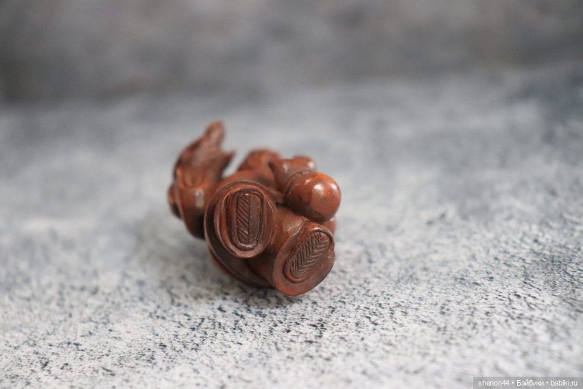 Нэцкэ "Фукурокудзю с черепахой и тыквой горлянкой" (фото 4)