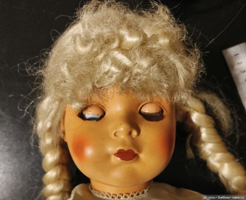 Кукла паричковая, Германия ГДР послевоенная (фото 8)