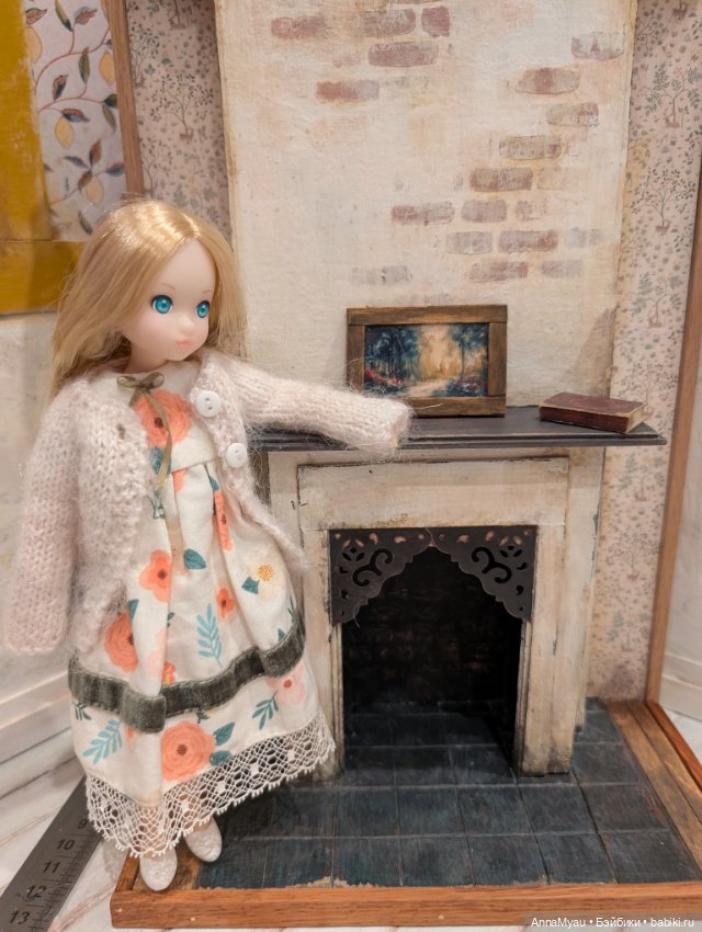 Камин в старом доме — Кукольная мебель