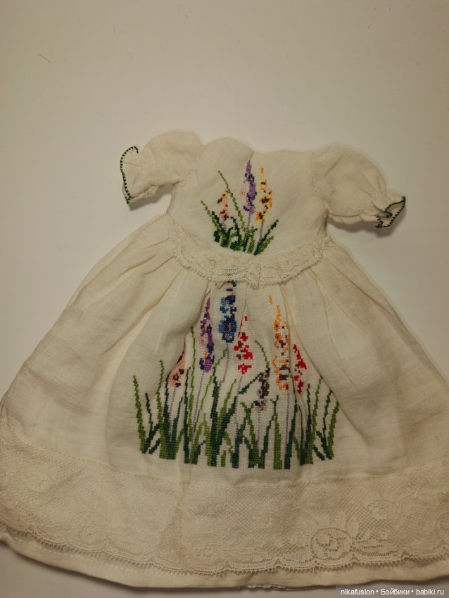 Платье на антикварную или винтажную куклу рост 27-32 см (фото 7)