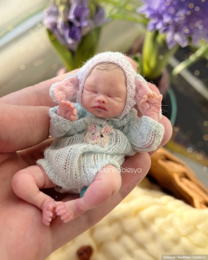 Миниатюрная кукла младенец Аркаша (фото 8)