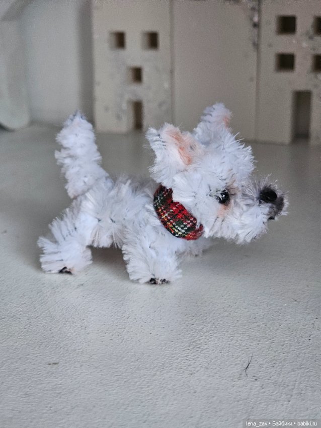 Вестик щеночек миниатюра для кукол (фото 5)