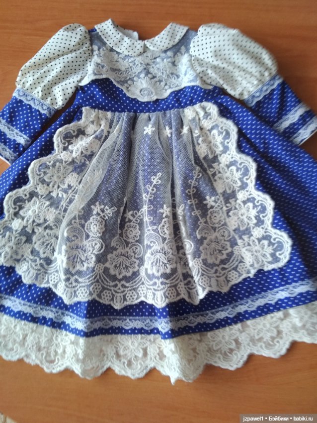 Романтичные платья "Горошек" для кукол 60-70см (фото 3)