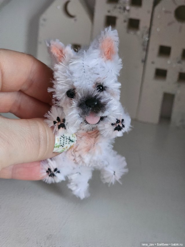 Вестик щеночек миниатюра для кукол (фото 2)