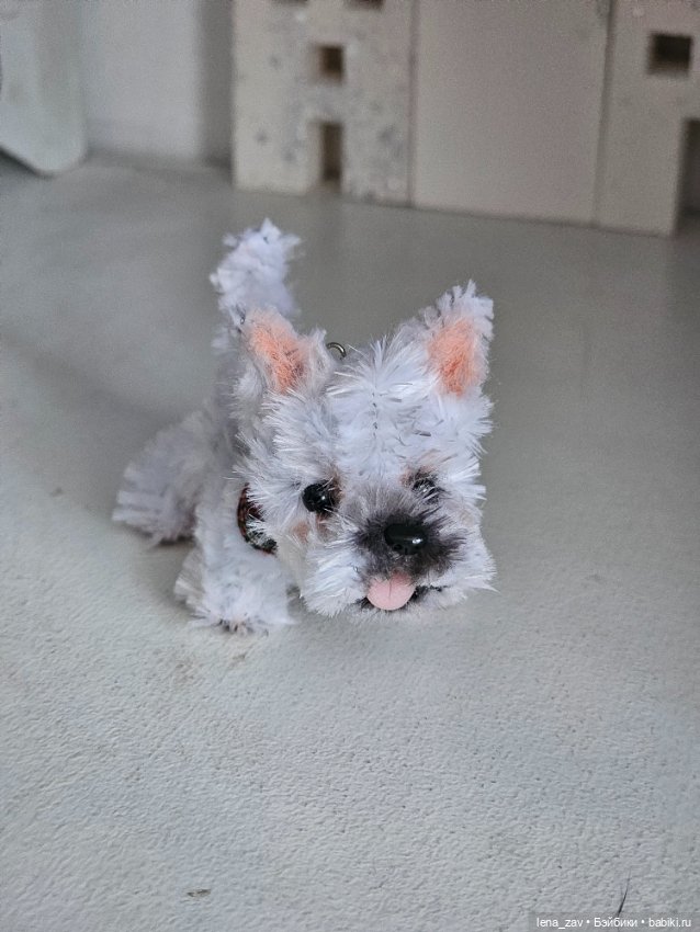 Вестик щеночек миниатюра для кукол (фото 4)