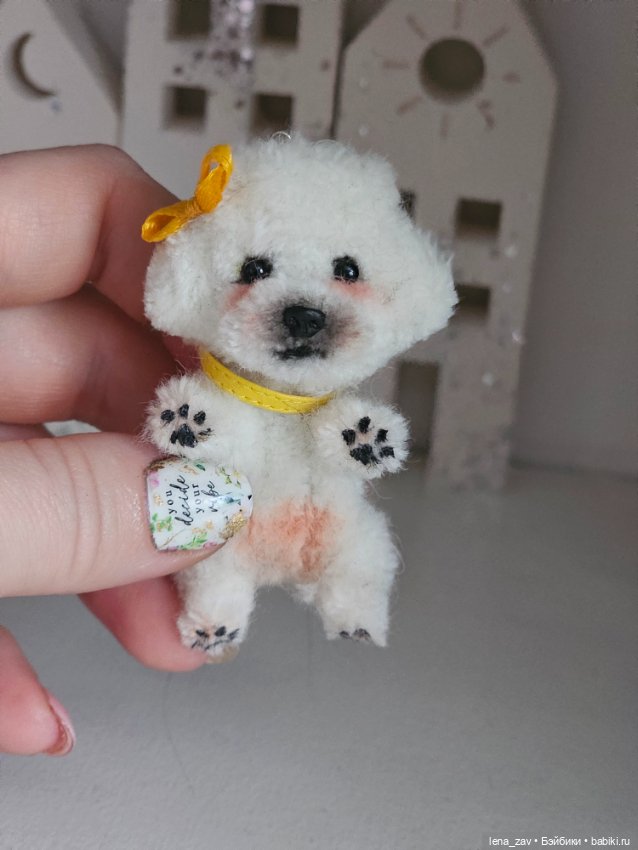 Бишон фризе миниатюра для кукол (фото 3)