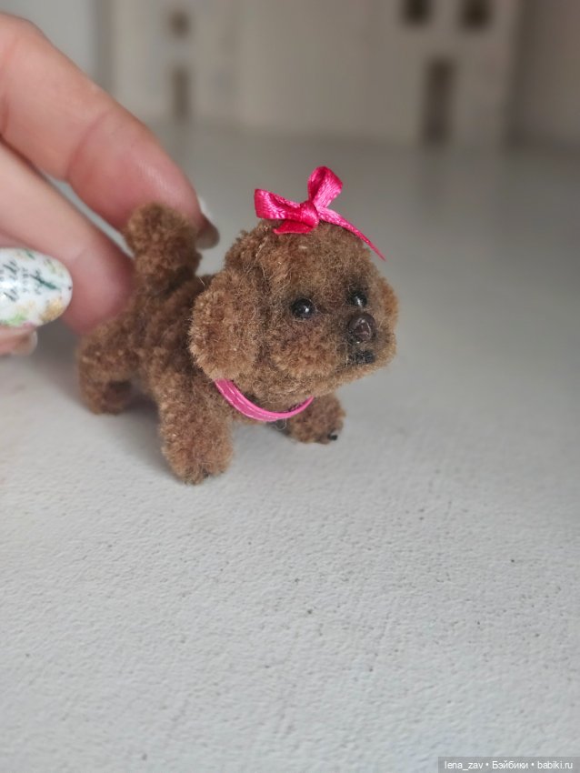 Шоколадный пудель миниатюра для барби и др (фото 6)