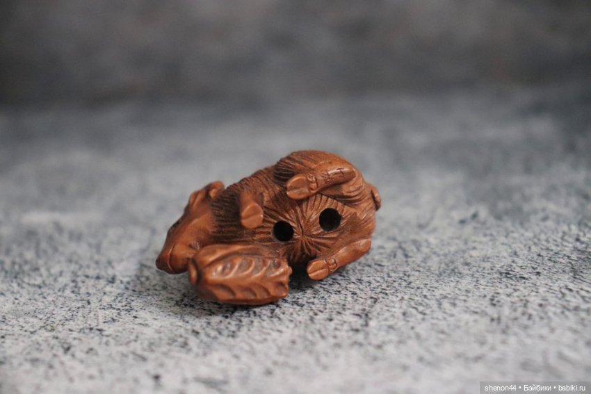 Нэцкэ "Коза с капустой" — Статуэтки (фото 3)