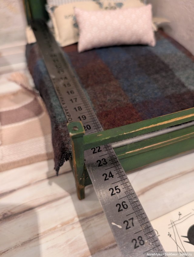 Кровать зеленая винтажная (фото 6)