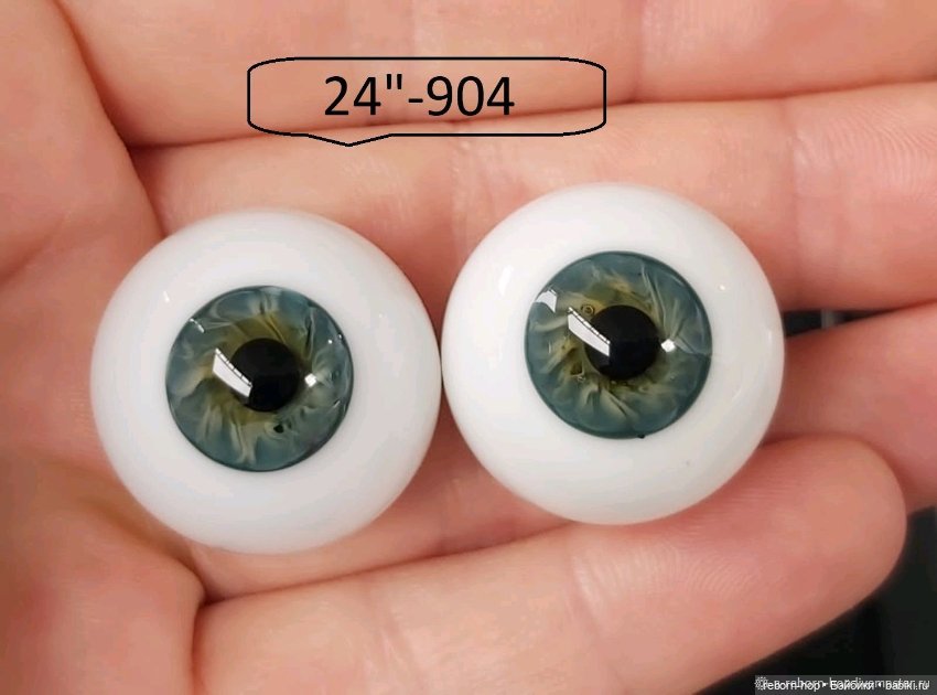 24"- глаза стекло для коллекц . кукол (фото 4)