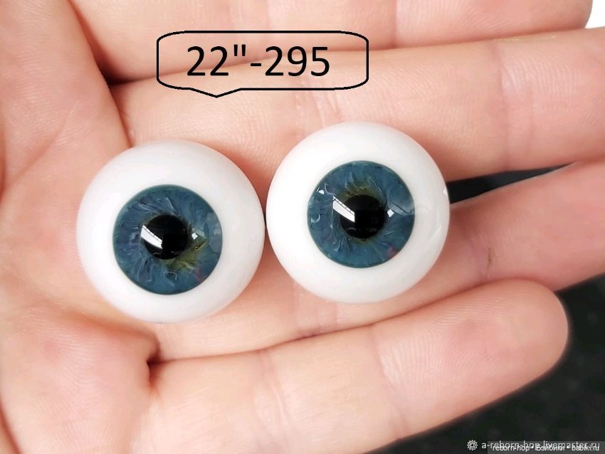 22"- глаза стекло для коллекц . кукол (фото 3)
