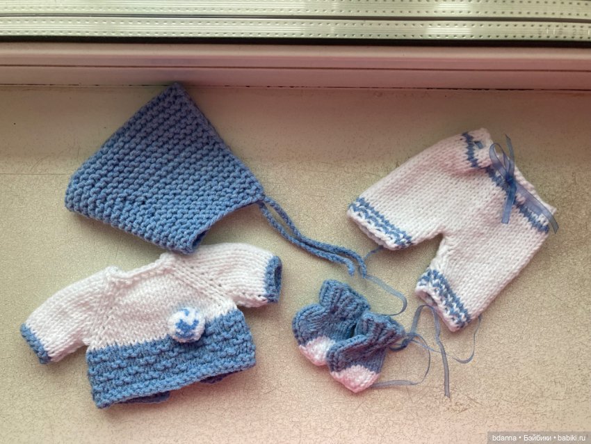 Вязанные комплекты на пупсят (фото 5)