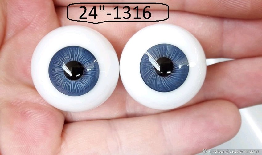 24"- глаза стекло для коллекц . кукол (фото 10)