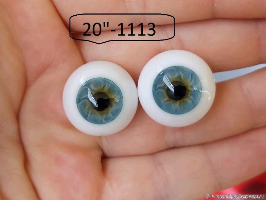 20"- глаза стекло для коллекц . кукол (фото 5)