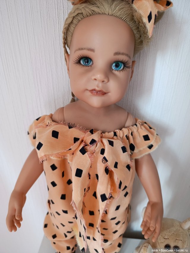 Крепдешиновые комбинезоны на куклу Готц 48-52 см (фото 2)