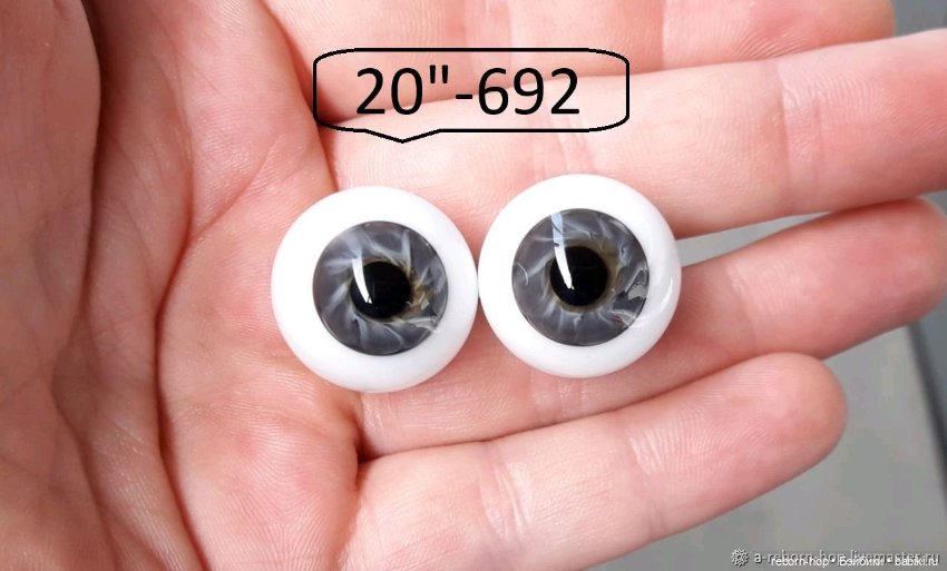 20"- глаза стекло для коллекц . кукол (фото 3)