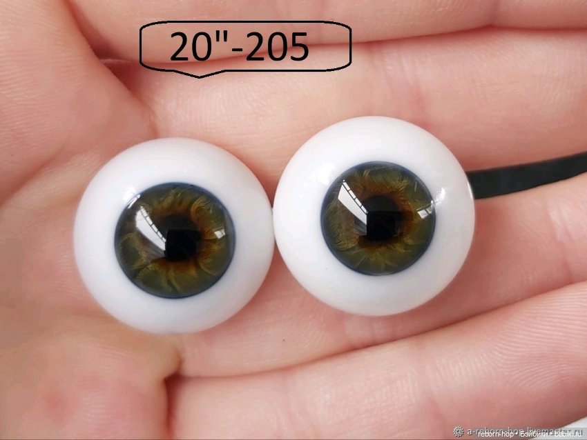 20"- глаза стекло для коллекц . кукол (фото 7)