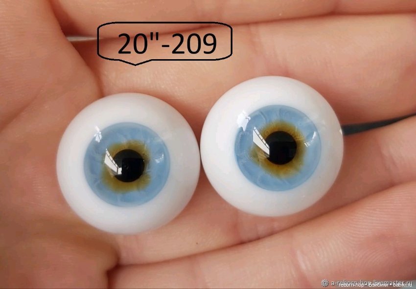 20"- глаза стекло для коллекц . кукол (фото 6)