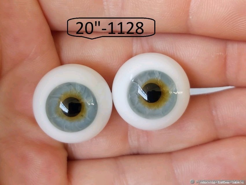 20"- глаза стекло для коллекц . кукол
