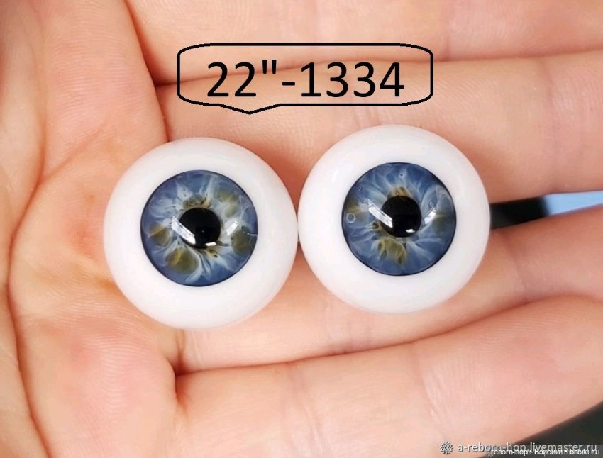 22"- глаза стекло для коллекц . кукол (фото 4)