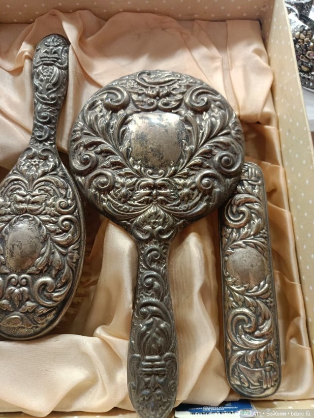 Старинный серебряный набор , покупала для антикварной куклы (фото 3)