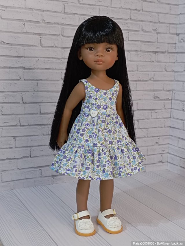 Пиджак, сарафан, шляпа для кукол Паола Рейна 32-34 см (фото 6)