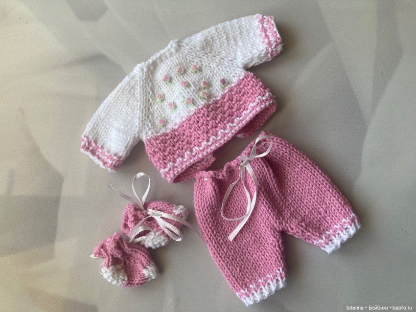 Вязанные комплекты на пупсят (фото 2)