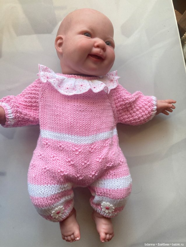 Вязанный комбезик для пупса (фото 6)