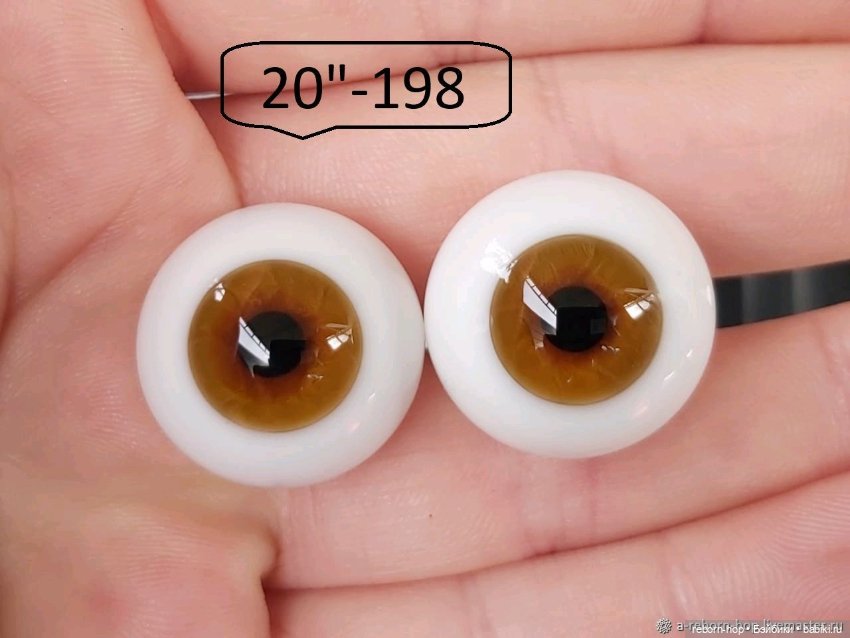 20"- глаза стекло для коллекц . кукол (фото 2)