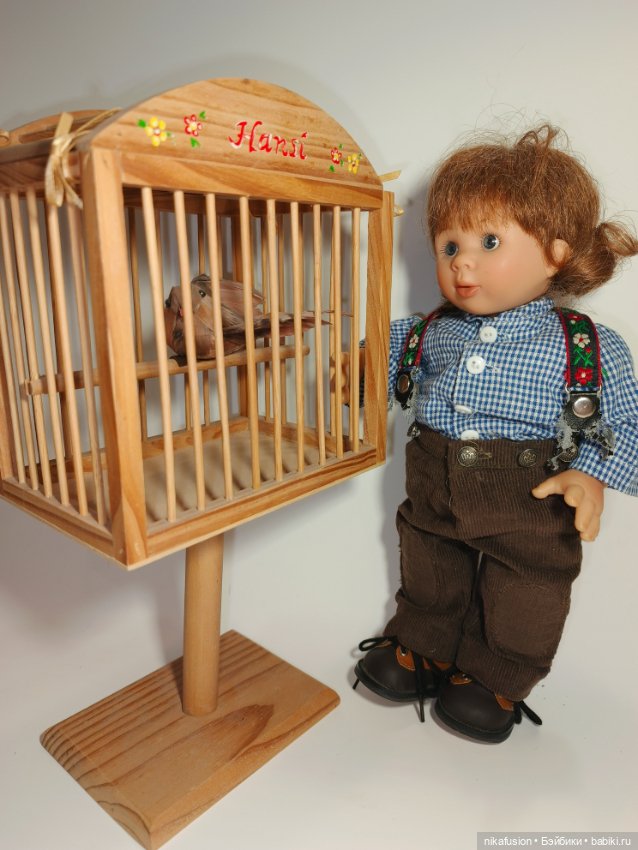 Кукла вихтель хенси с птичкой 2008 год