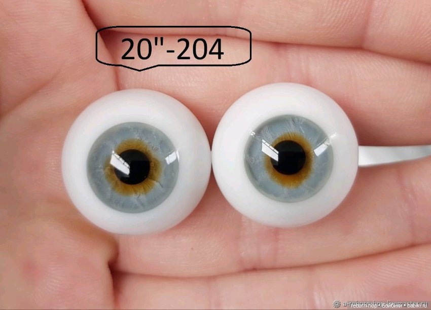 20"- глаза стекло для коллекц . кукол (фото 6)