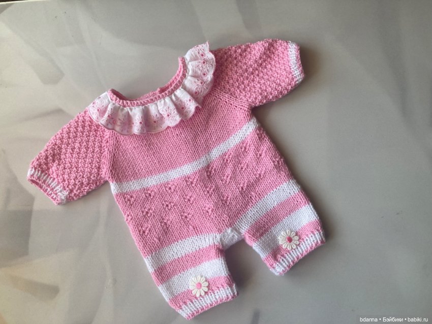 Вязанный комбезик для пупса (фото 3)