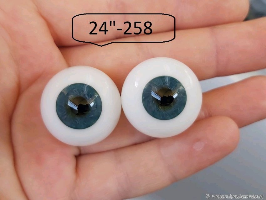 24"- глаза стекло для коллекц . кукол