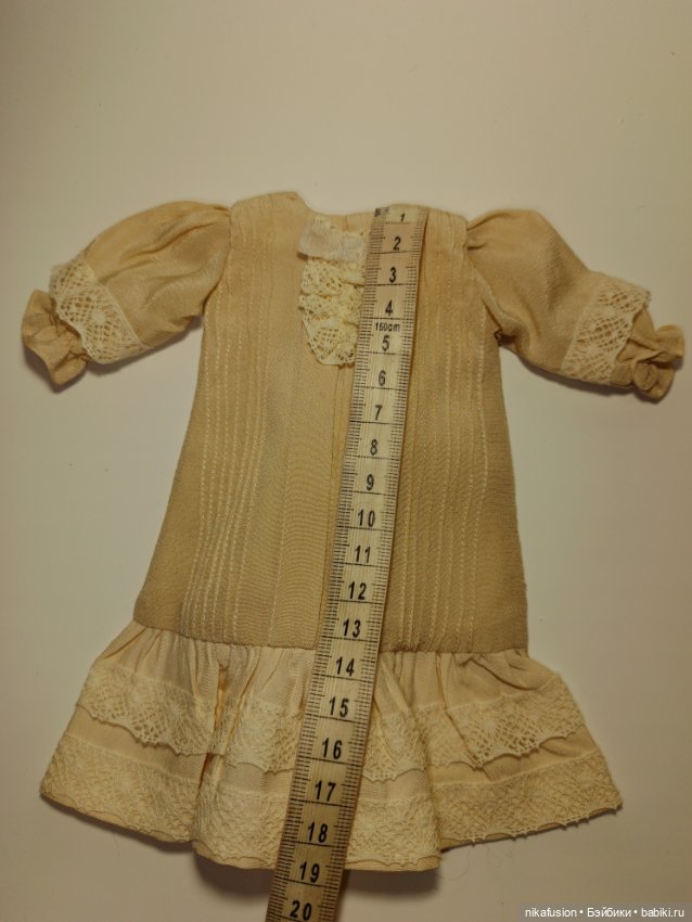 Платье на антикварную или винтажную куклу рост 28-30 см (фото 5)