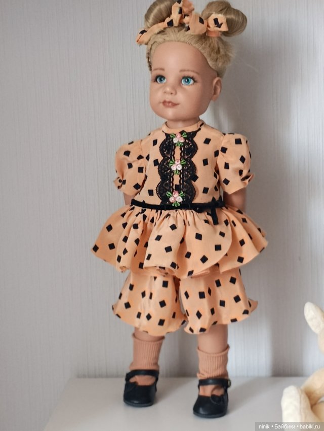 Крепдешиновые комбинезоны на куклу Готц 48-52 см (фото 8)