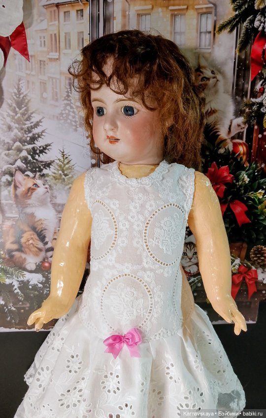 Комплект нижнего белья из панталончиков и рубашечки для антикварных кукол и реплик 54-60см роста (фото 2)