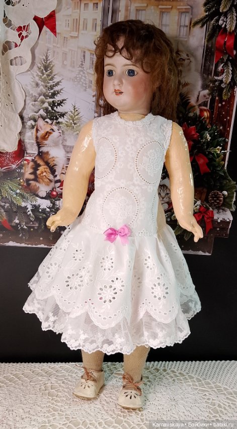 Комплект нижнего белья из панталончиков и рубашечки для антикварных кукол и реплик 54-60см роста (фото 10)