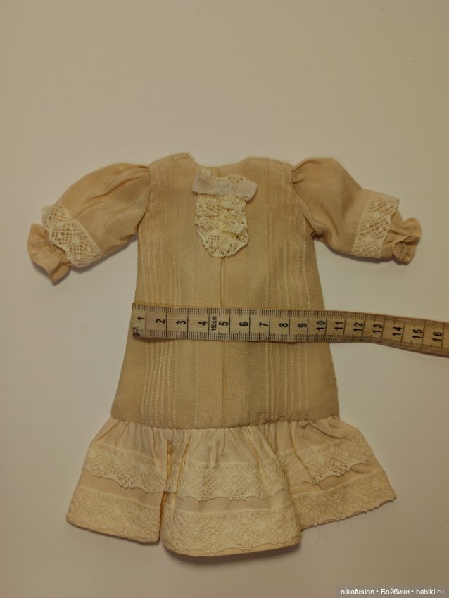 Платье на антикварную или винтажную куклу рост 28-30 см (фото 4)
