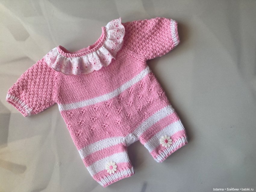Вязанный комбезик для пупса (фото 5)