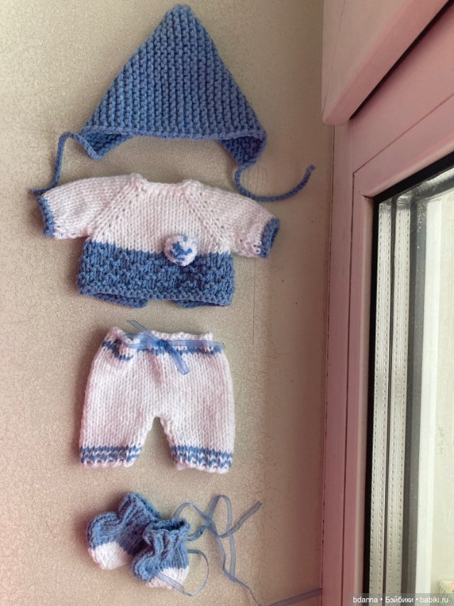 Вязанные комплекты на пупсят (фото 4)
