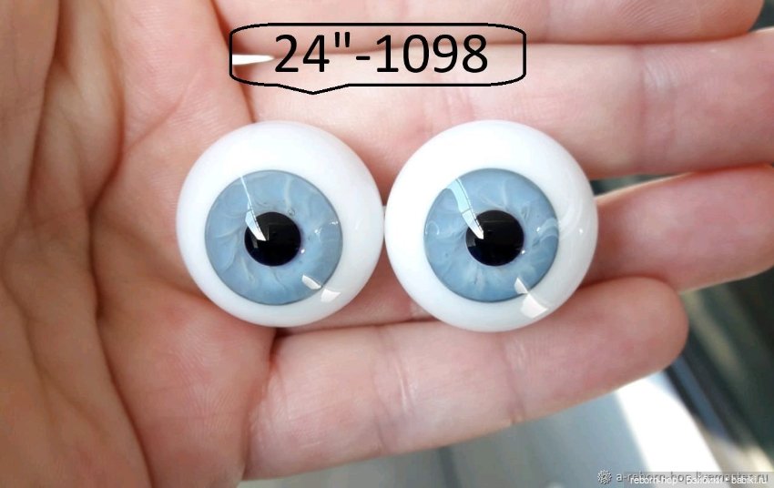 24"- глаза стекло для коллекц . кукол