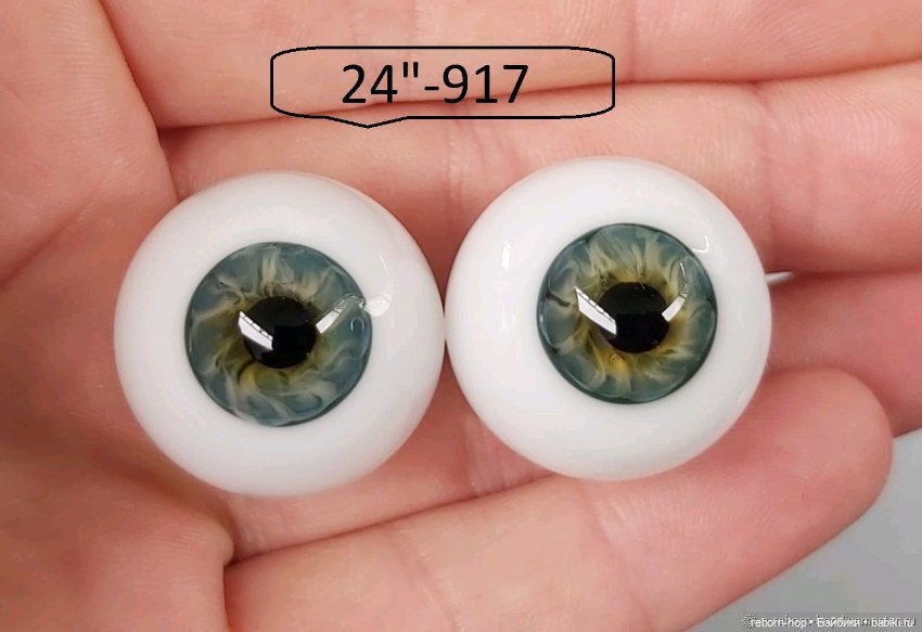 24"- глаза стекло для коллекц . кукол (фото 3)