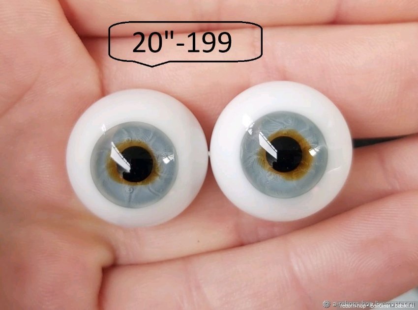 20"- глаза стекло для коллекц . кукол (фото 3)