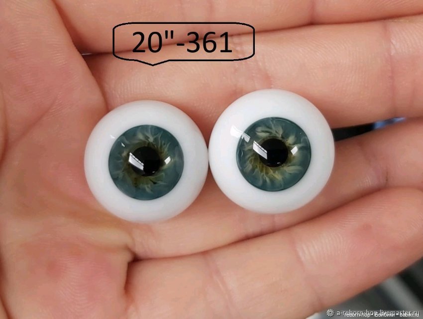 20"- глаза стекло для коллекц . кукол (фото 9)
