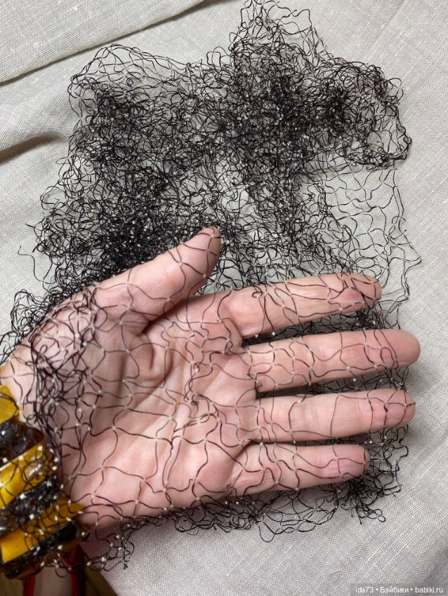 АНТИКВАРНАЯ ШЛЯПНАЯ ВУАЛЬ 80 х 30 см черная с белыми мушками