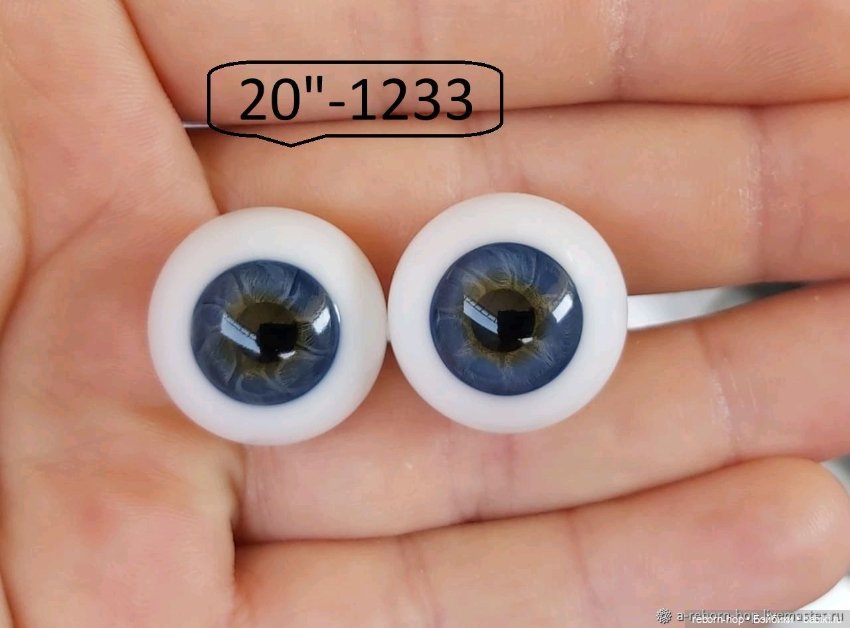 20"- глаза стекло для коллекц . кукол (фото 8)