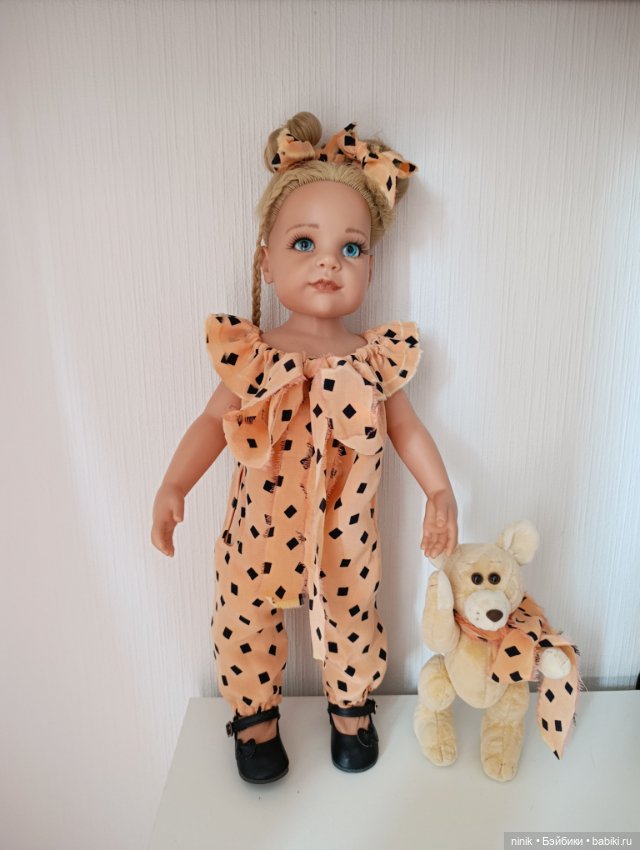 Крепдешиновые комбинезоны на куклу Готц 48-52 см (фото 3)