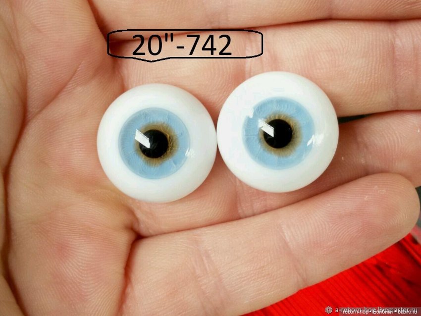 20"- глаза стекло для коллекц . кукол (фото 9)