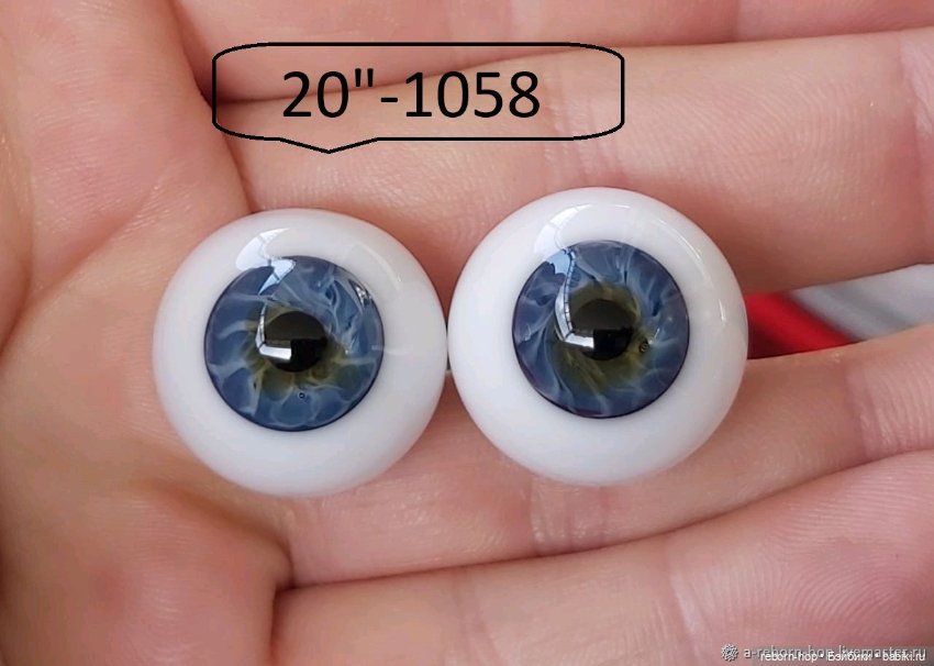 20"- глаза стекло для коллекц . кукол